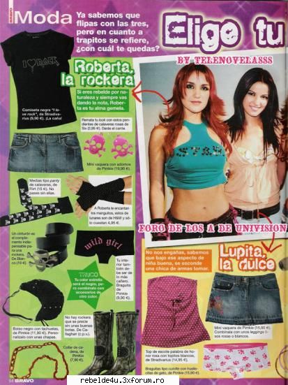 bravo espana septembrie 2006 stilul fetelor pag Loca por poncho