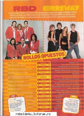 ~~Articole~~ - articol cu rbd vs...erreway - Y soy rebelde.....