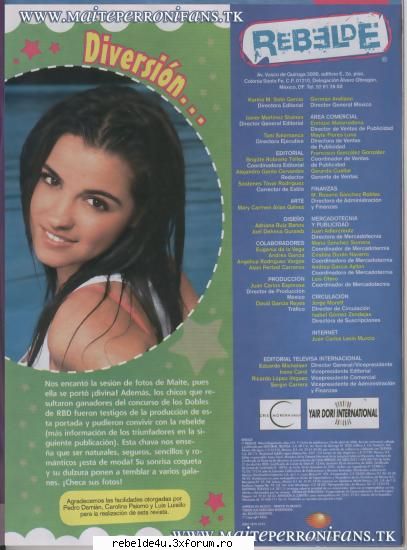 Rebelde - revista oficiala - maite=articolul - Y soy rebelde.....