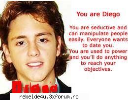 Test Rebelde - eu am iesit dieguito! Cool - Y soy rebelde.....